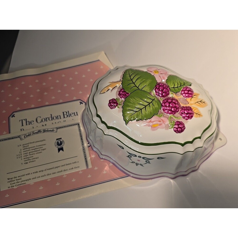 Le Cordon Bleu The Franklin Mint 1986 Blackberries Mold Made In Thailand BOX